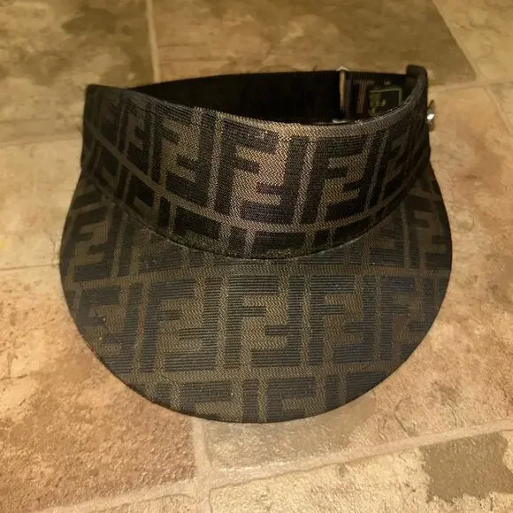 Fendi Brown Monogram Visor Authentic - Picture 2 of 9